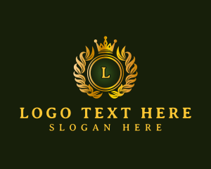 Luxury Wreath Crown logo