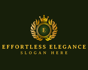 Luxury Wreath Crown logo design