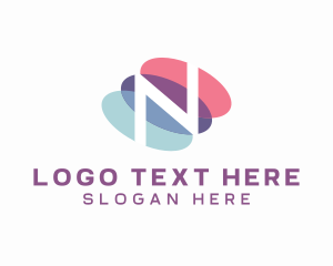 3d - Software 3D Letter N logo design
