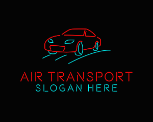 Retro Neon Car logo design