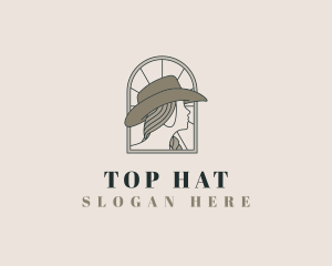 Cowgirl Hat Boho Boutique logo design