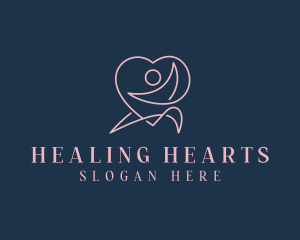 Yoga Heart Meditation logo design