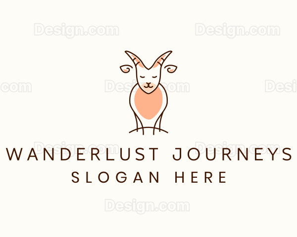 Ranch Goat Animal Logo