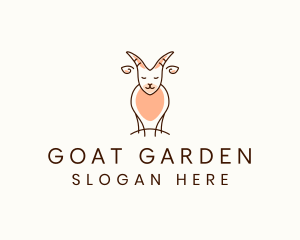 Ranch Goat Animal logo design