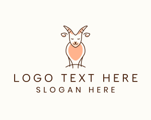 Mammal - Ranch Goat Animal logo design