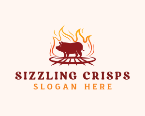 Pork Grill Barbecue logo design