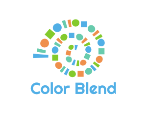 Colorful Shapes Spiral logo design