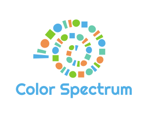 Colorful Shapes Spiral logo design