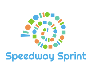 Colorful Shapes Spiral logo