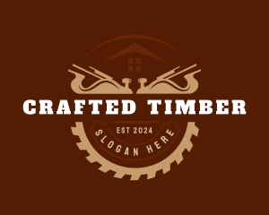 Sawblade Planer Carpentry logo design