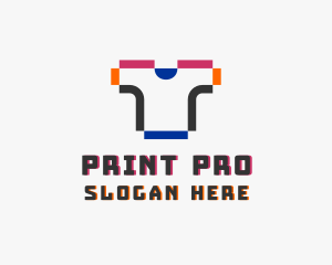 Pixel Shirt Merch logo design