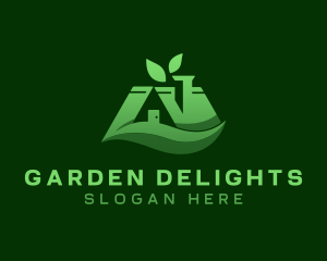 Home Backyard Landscaping logo design