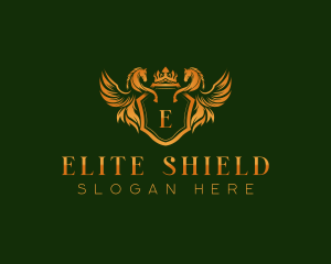 Luxury Stallion Shield logo design