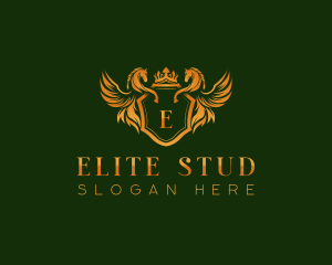 Luxury Stallion Shield logo design