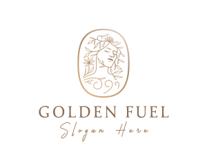 Golden Woman Goddess logo design