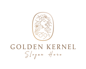 Golden Woman Goddess logo design