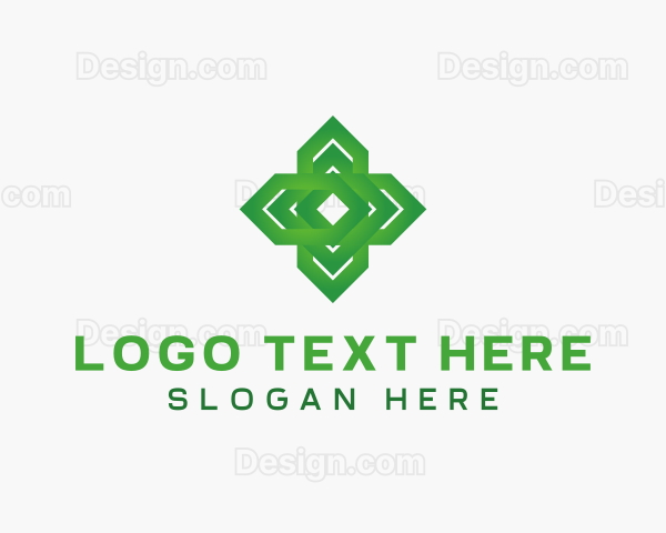 Geometric Cross  Religion Logo