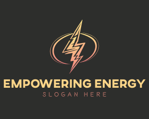 Energy Lightning Bolt logo design