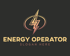 Energy Lightning Bolt logo design