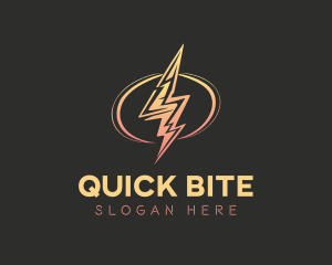 Energy Lightning Bolt logo design