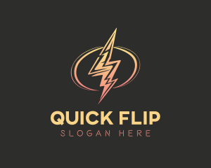 Energy Lightning Bolt logo design