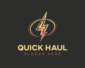 Energy Lightning Bolt logo design