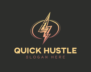 Energy Lightning Bolt logo design