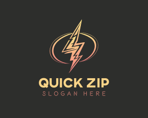 Energy Lightning Bolt logo design