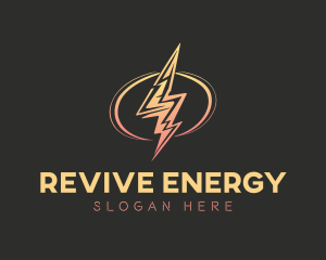 Energy Lightning Bolt logo design