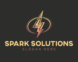 Energy Lightning Bolt logo design