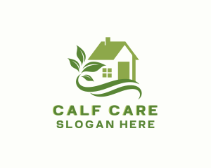 House Lawn Care Landscaping logo design