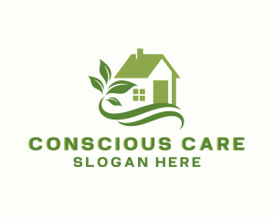 House Lawn Care Landscaping logo design