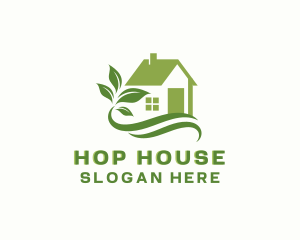 House Lawn Care Landscaping logo design