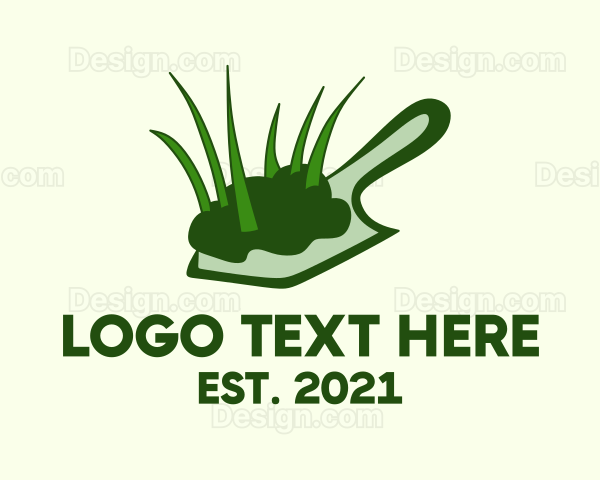 Garden Shovel Spade Grass Logo