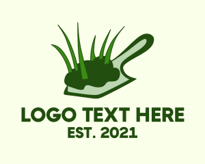 Garden Shovel Spade Grass logo