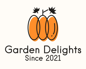 Garden Leaf Pumpkin logo design