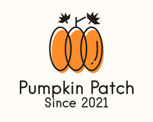 Garden Leaf Pumpkin logo design