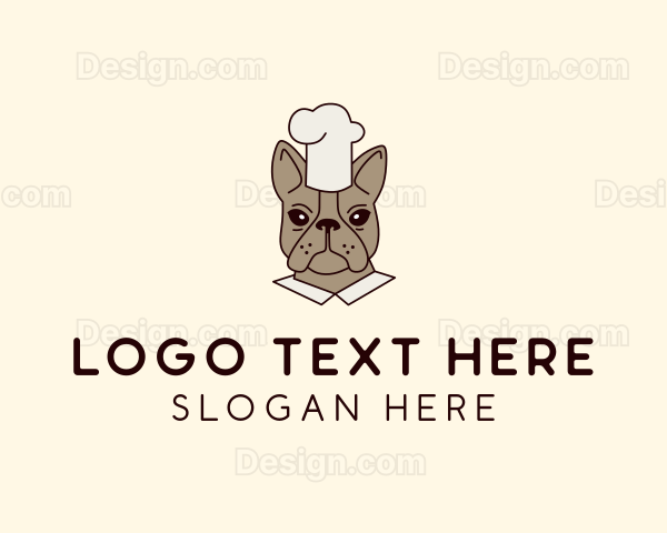 French Bulldog Dog Chef Logo