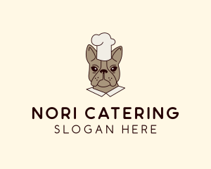 French Bulldog Dog Chef  logo design