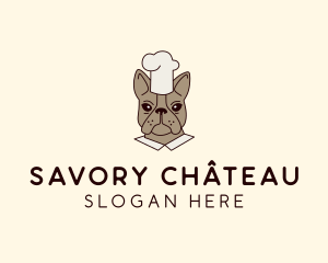 French Bulldog Dog Chef  logo design