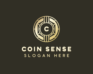 Cryptocurrency Digital Fintech logo design