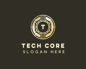 Cryptocurrency Digital Fintech logo design