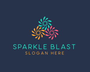 Multicolor Flower Fireworks logo