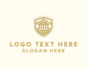 Ancient Column Building Shield Logo