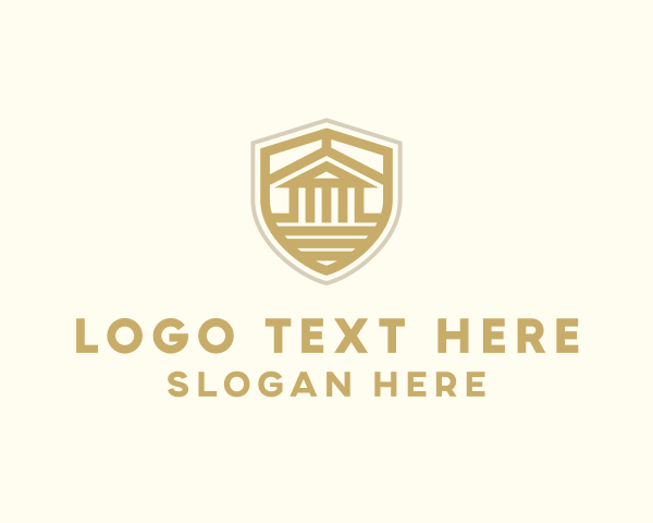 Ancient Column Building Shield logo