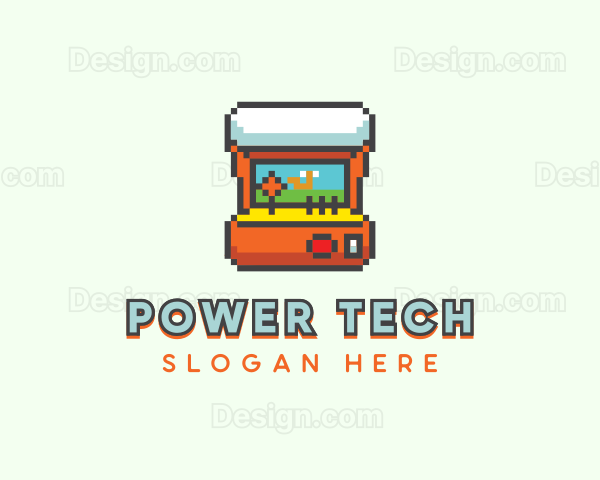 Arcade Pixel Videogame Logo