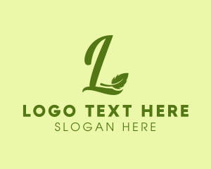 Nature Leaf Letter L logo