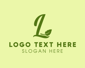 Nature Leaf Letter L Logo