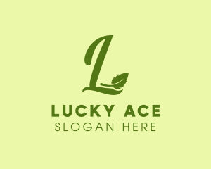 Nature Leaf Letter L logo design