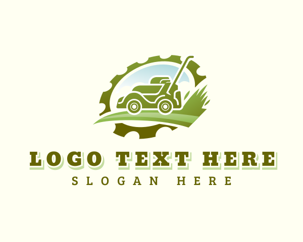 Lawnmower logo example 3